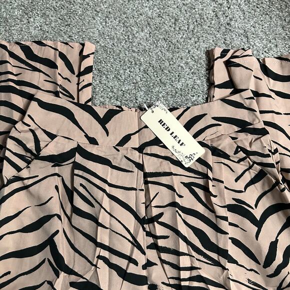 Red Leaf Zebra Dress Pants Size Large Black Tan New With Tags - Picture 3 of 3
